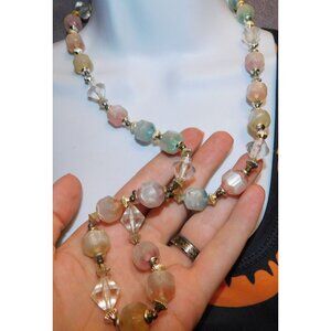 Chunky Pastel Shimmer Candycore Beaded Necklace